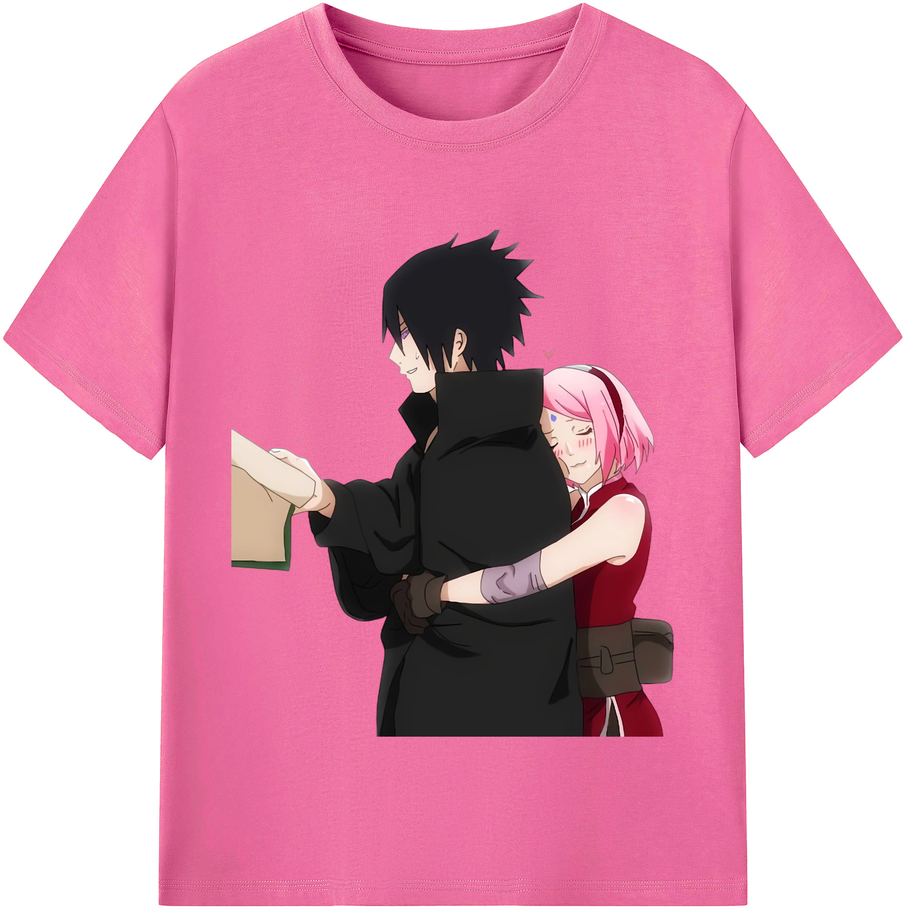 （画像用） NARUTO -ナルト- うちは サスケ Uchiha Sasuke レディースカジュアルプリントTシャツ（綿100％）